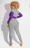 EVE Casual Zipper Long Sleeve 2 Piece Pants Set XYMF-88085