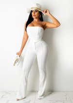 Sexy Tube Top Flared Pants Two Piece Sets CM-2162