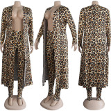 EVE Plus Size Casual Printed Long Cloak And Pants 2 Piece Sets (Without Vest ) NY-8576