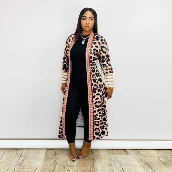 EVE Casual Printed Full Sleeve Long Cloak ME-Q702