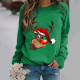 EVE Plus Size Christmas Long Sleeve O Neck Sweatshirt SXF-20135