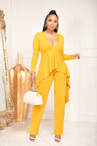 EVE Sexy Deep V Neck Long Sleeve Jumpsuit YD-8548