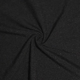 EVE Black Sexy One Shoulder Long Sleeve Zipper Mini Dress SH-390238