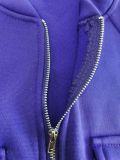 EVE Solid Fleece Zipper Long Sleeve 2 Piece Sets WY-6871