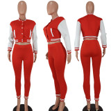 EVE Casual Baseball Jacket And Pants Two Piece Sets QZYD-1089