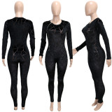 EVE Sexy Long Sleeve Skinny Jumpsuit SH-390226