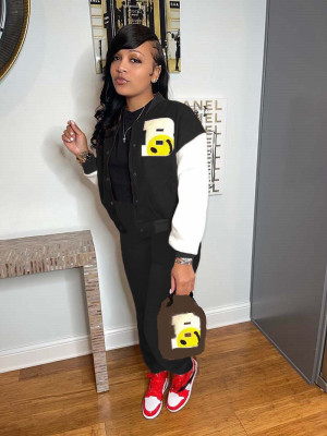 EVE Casual Baseball Jacket And Pants 2 Piece Sets QYF-5099