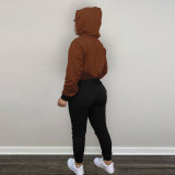 EVE Casual Patchwork Fleece Hoodie Pants 2 Piece Sets SHA-86284