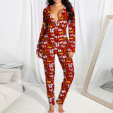 EVE Cartoon Print Open Crotch Sleepwear With Butt Flap Onesies YNB-7240