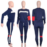 EVE Plus Size Casual Sports Long Sleeve Two Piece Sets SH-0181