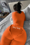 EVE Letter Embroidery Function Buttoned Butt Flap Onesies Jumpsuit ME-Q759
