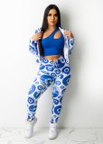 EVE Casual Printed Zipper Coat And Pants 2 Piece Sets APLF-2023