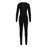 EVE Solid Color Sweater Hooded Coat And Pants Two Piece Sets PN-6738