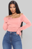EVE Sexy Ruched Off Shoulder Bodysuit MZ-2695