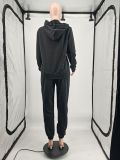 EVE Solid Hoodies Pants Two Piece Suits XMF-092