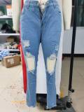 EVE Casual Denim Ripped Hole Jeans Pants TR-1070