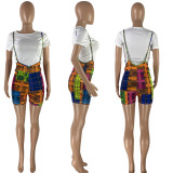 EVE Plus Size Suspenders Shorts+T Shirt 2 Piece Sets NYMF-CL202