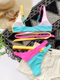 EVE Contrast Color Bandage Bikini Two Piece Sets CASF-6124