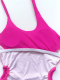 EVE Solid Sexy Bikini One-Piece Swimsuit CASF-6193