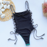 EVE Sexy Patchwork Swimsuit Bikini Set CASF-6016