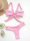 EVE Solid Sexy Bow-Knot Bikini 2 Piece Sets CASF-6172