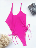 EVE Solid Sexy Bikini One-Piece Swimsuit CASF-6193