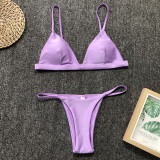 EVE Sexy Solid Color Bikinis Swimsuit Two Piece Set CSYZ-1760