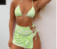 EVE Tie-Dye Summer Swimsuit Sexy Beach Bikini Three Piece Set CSYZ-B171