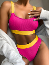 EVE Color Block Sexy Swimsuit Tankini Two Piece Set CSYZ-B169