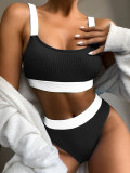 EVE Color Block Sexy Swimsuit Tankini Two Piece Set CSYZ-B169