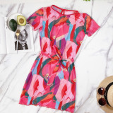 EVE Solid Color Beach Swimsuit Tankinis And Print Dress Three Piece Set CSYZ-B255W