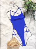 EVE Solid Backless Bandage One-Piece Swimsuit CASF-6300