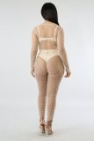 EVE Sexy Mesh Perspective Pearls Two Piece Sets (Without Undergarment)NY-8577