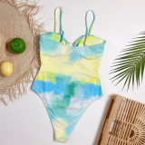 EVE Tie-Dye Cutout One-Piece Swimsuit CSYZ-B271
