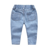 EVE Kids Girl Letter T Shirt+Ripped Jeans Pants 2 Piece Sets YKTZ-G06