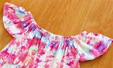 EVE Kids Girl Tie Dye Top+Jeans Shorts 2 Piece Sets YKTZ-2208