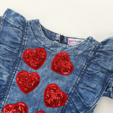 EVE Kids Girl Ruffled Heart-shaped Summer Dress YKTZ-1803
