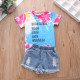 EVE Kids Boy Tie Dye T Shirt+Ripped Jeans Shorts 2 Piece Sets YKTZ-2026-2