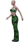 EVE Sexy Printed Mesh Printed Bra Top And Pants Suits YS-S802