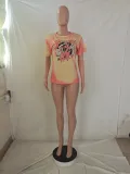 EVE Casual Printed Short Sleeve O Neck T Shirt GCNF-0146