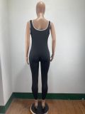 EVE Plus Size Casual Sleeveless Print Jumpsuits DAI-8373