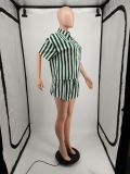 EVE Casual Striped Shirt Top And Shorts 2 Piece Sets YIM-245
