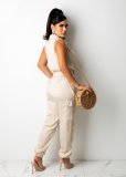 EVE Solid Color Sleeveless Simple Casual Jumpsuit (Without Belt) GDYF-6951