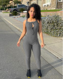EVE Solid Sexy Sling Tight Jumpsuit YM-9311