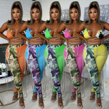 EVE Sexy Printed Bra Top And Pants 2 Piece Sets AL-274