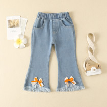 EVE Kids Girl Denim Bow-knot Flared Jeans Pants YKTZ-2222-1