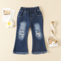 EVE Kids Girl Denim Ripped Hole Jeans Pants YKTZ-2021