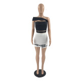 EVE Sexy One Shoulder Mini Skirt 2 Piece Sets XHAF-10021