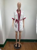 EVE Sexy Sling Mini Dress+Cloak Coat Pajamas Sets DAI-8380