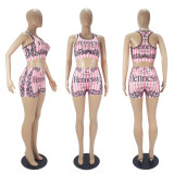 EVE Sexy Printed Tank Top And Shorts 2 Piece Sets SHD-9364